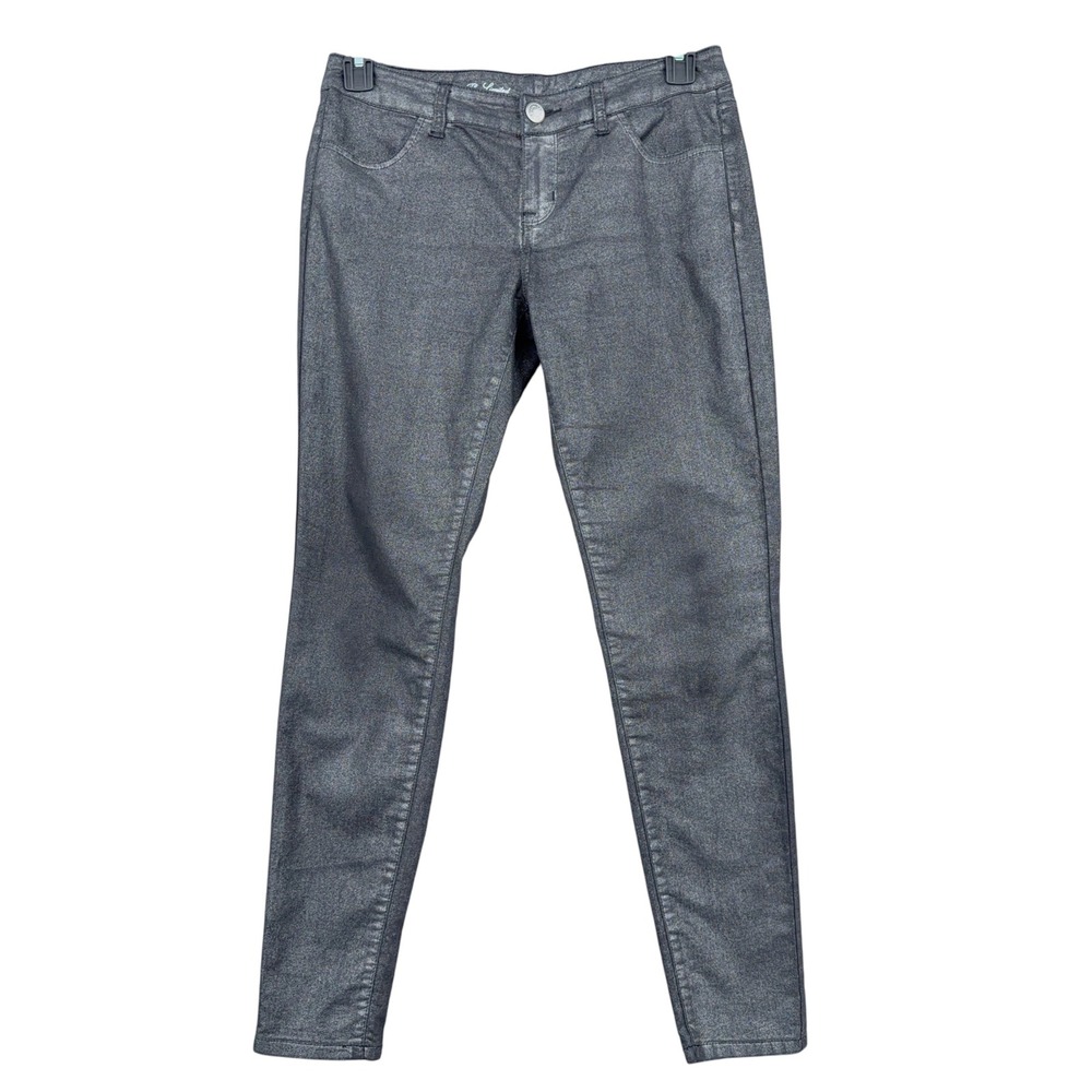 The Limited Legging Jean Women 6 Cotton Blend Metallic Silver Grey